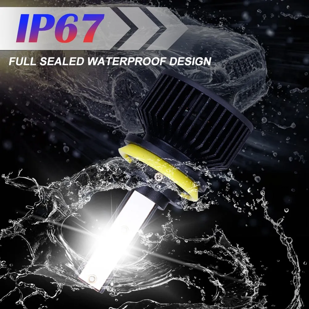 1 Pair Metal F9 Car Led Headlight H4 H7 H11 H13 9004 9005 9006