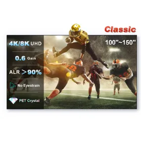 100''-150'' Nothingprojector PET Crystal Classic UST ALR Projector Screen