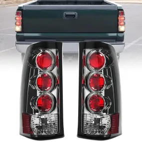 1999-2006 GMC Sierra 1999-2002 Chevy Silverado Tail light Assembly Rear Lamp Smoke Housing Rear Lamp Replacement Only Fits Fleetside Models Driver Passenger Side
