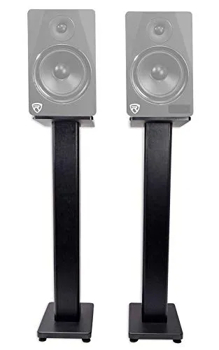 2 Rockville RHTSB 36" Inch Bookshelf Speaker Stands Surround Sound Home Theater