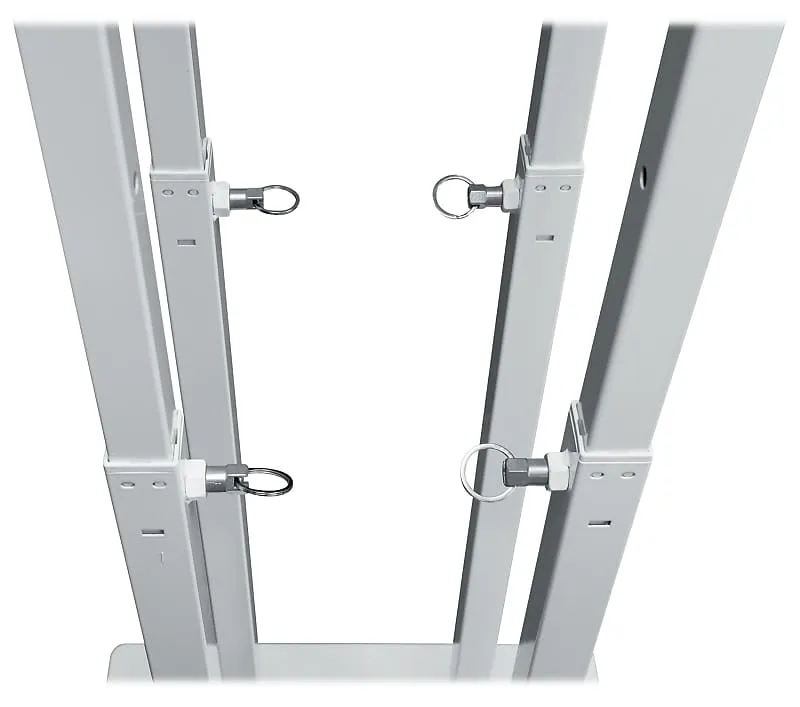(2) Rockville RTP33-TV White/Black Totem DJ Speaker/Lighting Stands with TV Mount (2) RTP33-TV (2) BLACK TOTEM PLATES