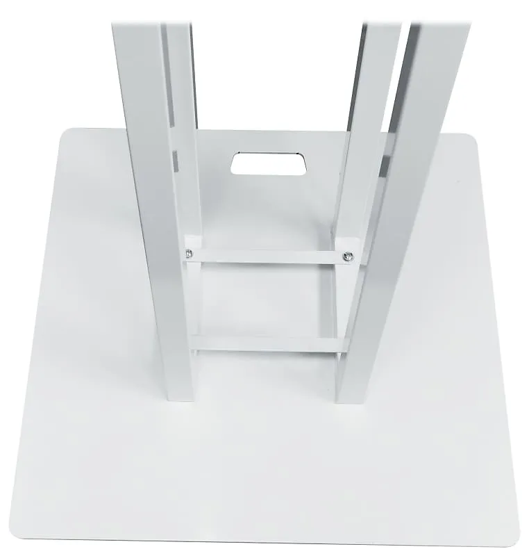 (2) Rockville RTP33-TV White/Black Totem DJ Speaker/Lighting Stands with TV Mount (2) RTP33-TV (2) BLACK TOTEM PLATES
