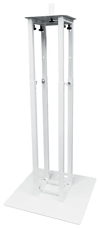 (2) Rockville RTP33-TV White/Black Totem DJ Speaker/Lighting Stands with TV Mount (2) RTP33-TV (2) BLACK TOTEM PLATES