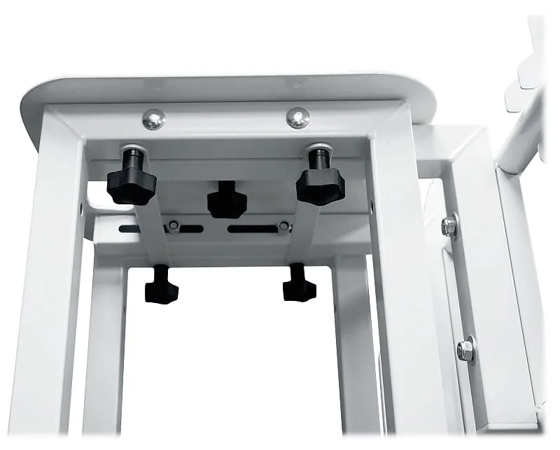 (2) Rockville RTP33-TV White/Black Totem DJ Speaker/Lighting Stands with TV Mount (2) RTP33-TV (2) BLACK TOTEM PLATES