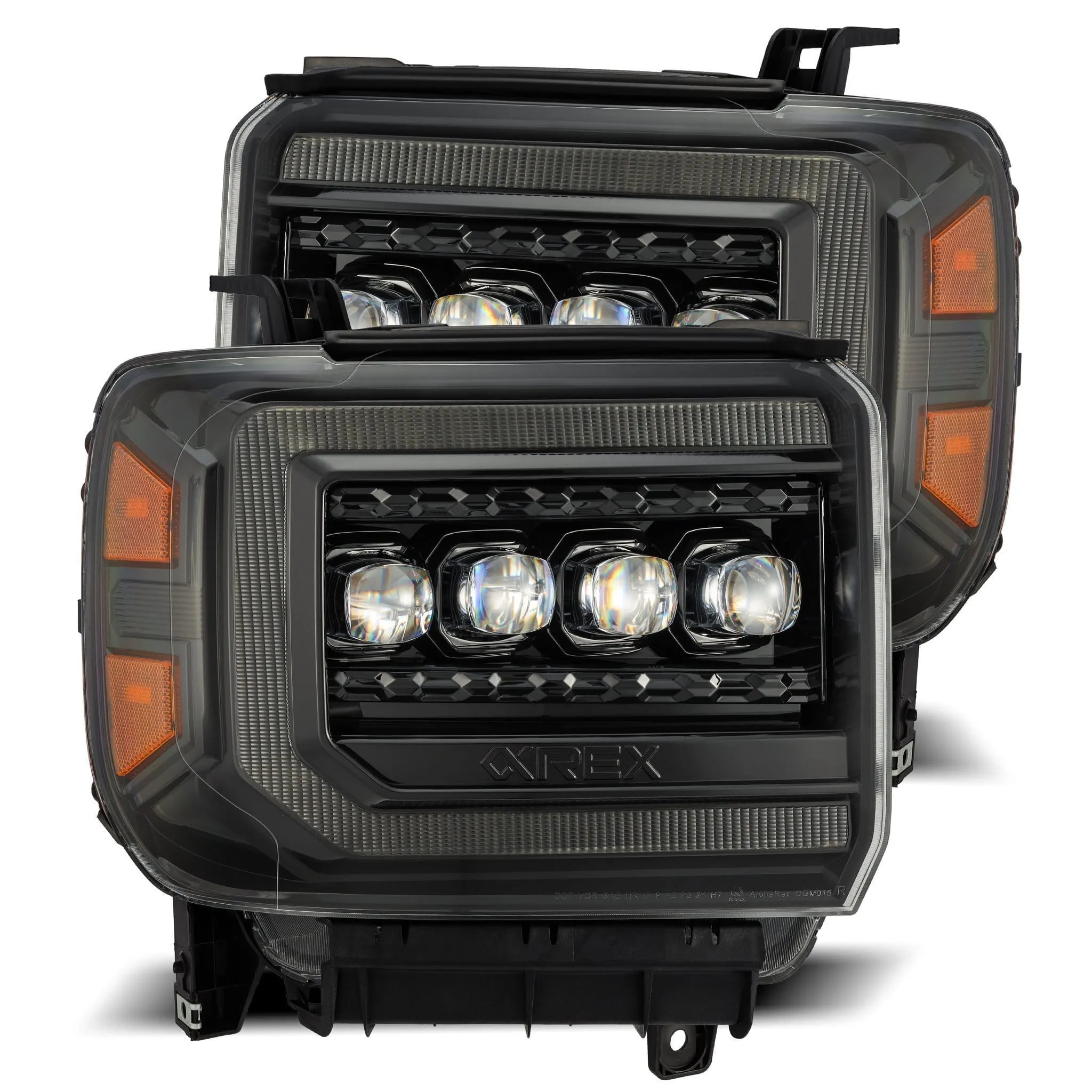 2014-2018 GMC Sierra NOVA-Series LED Projector Headlights Alpha-Black Alpha-Rex 880616