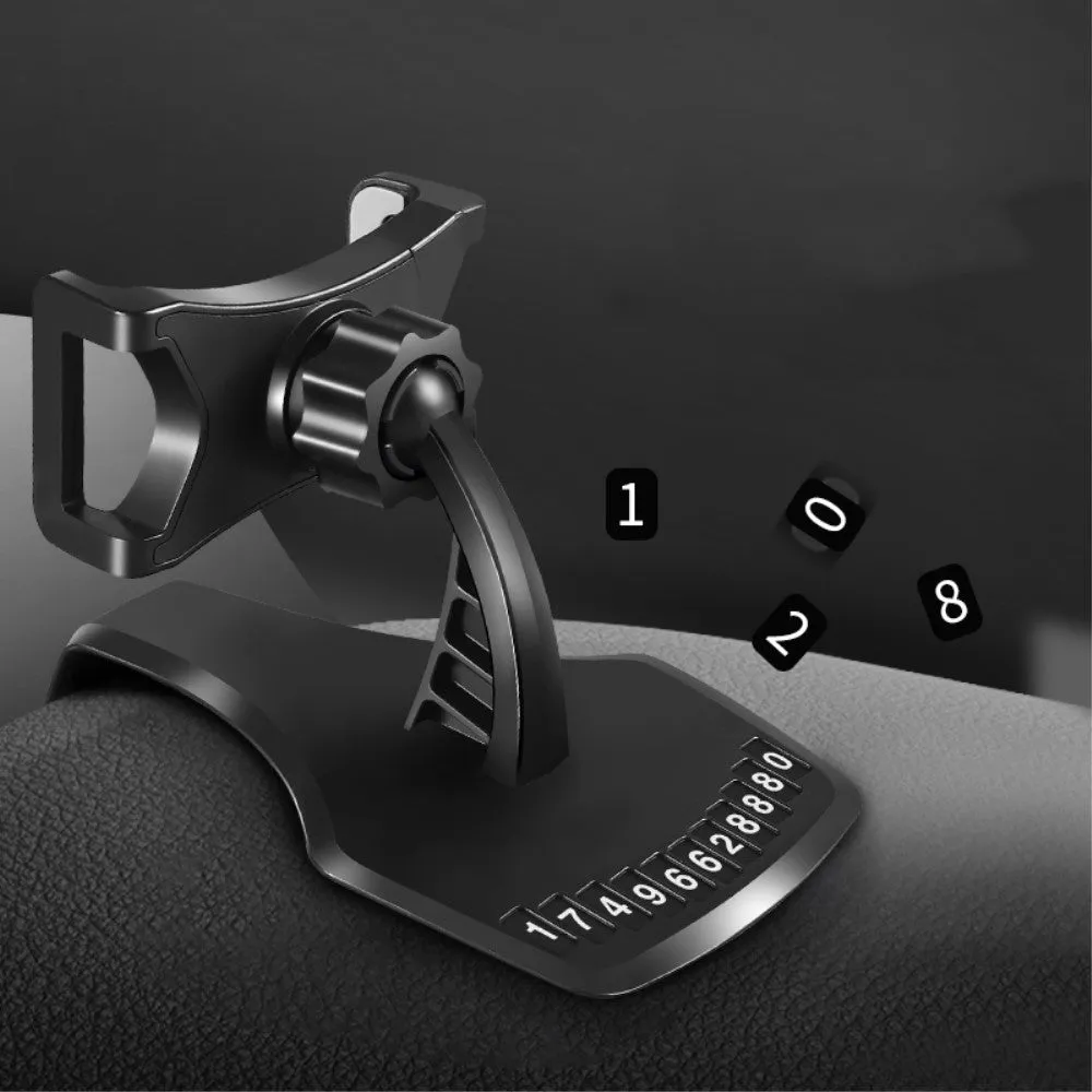 3 in 1 Car GPS Smartphone Holder: Dashboard / Visor Clamp   AC Grid Clip for Intex Aqua Strong 5.1  - Black