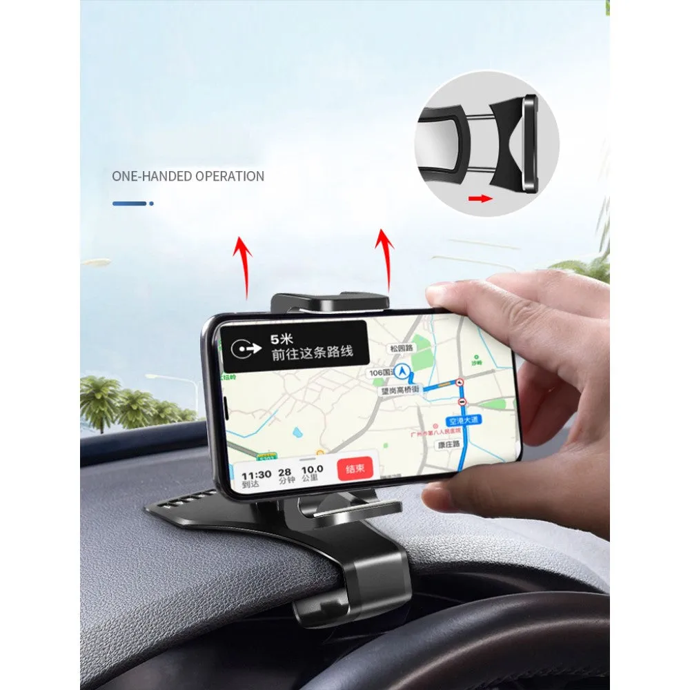 3 in 1 Car GPS Smartphone Holder: Dashboard / Visor Clamp   AC Grid Clip for Intex Aqua Strong 5.1  - Black