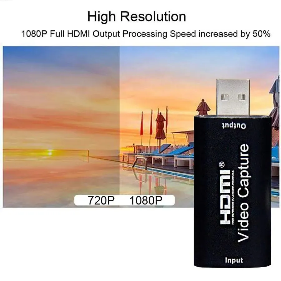 4K 1080P HDMI To USB 2.0 Video Capture Game Recording Box for PC Youtube OBS Streaming