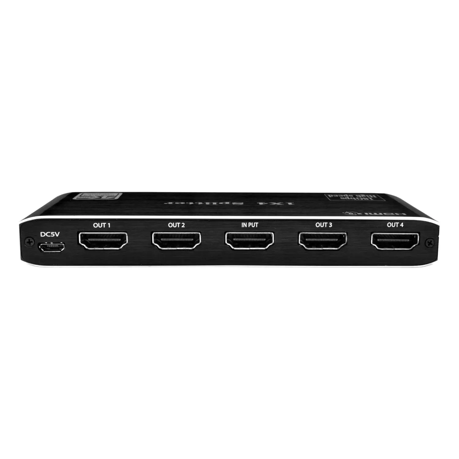 4K x 2K 1 in 4 Out HDMI Splitter Audio Video Distributor Box 60Hz Supports HDMI 2.0, 3D HDR