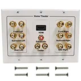7.1 Surround Sound   HDMI Wall Plate Kit, Decora - White