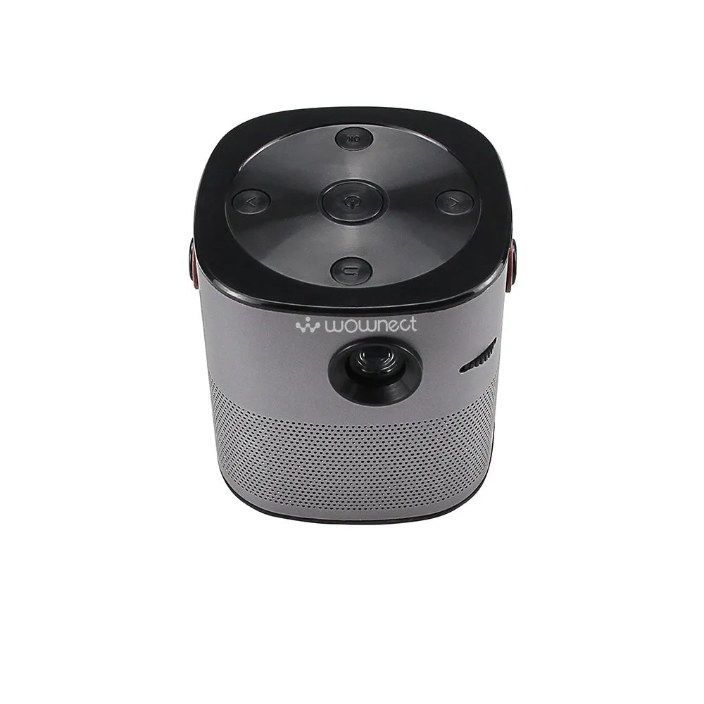 A3 Mini Android LED Projector with 6000mAh Battery [ 150 ANSI Lumens] [ Wireless Mobile Screening Eshare / Airplay ] HD Speakers DLP Home Projector 4K