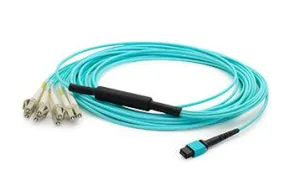 Addon Networks 10M Mpo - 4Xlc Fibre Optic Cable Mpo/Mtp Lc Om3 Blue