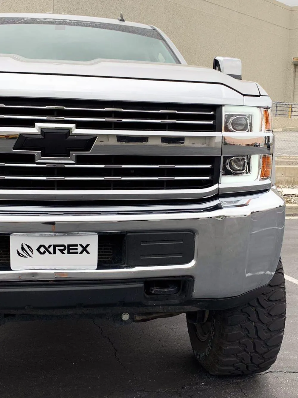 AlphaRex Projector Headlights Chevy Silverado 2500HD/3500HD (2015-2019) Pro Series - Sequential Turn - Black/Chrome/Jet Black