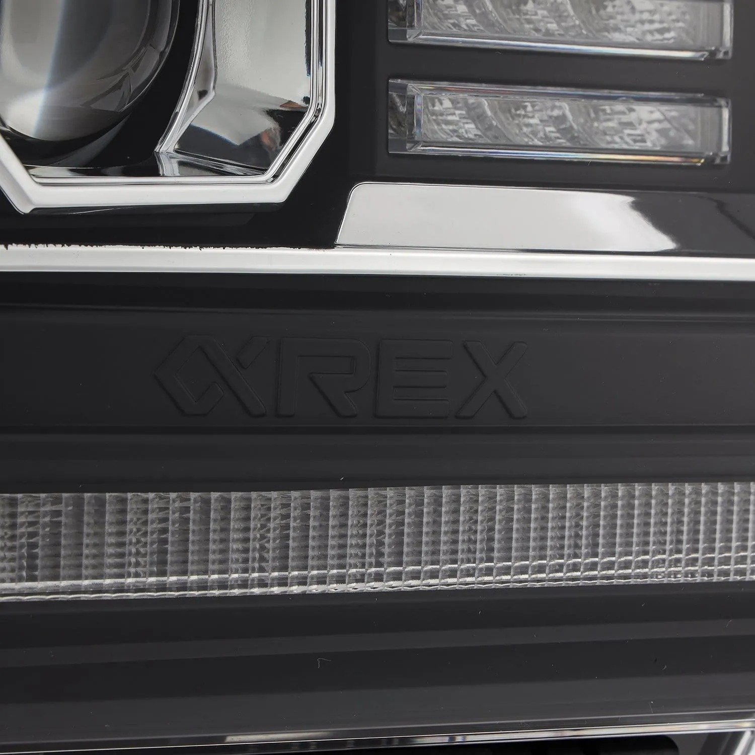 AlphaRex Projector Headlights GMC Sierra (2014-2018) Pro Series - Sequential Turn - Alpha-Black/Black