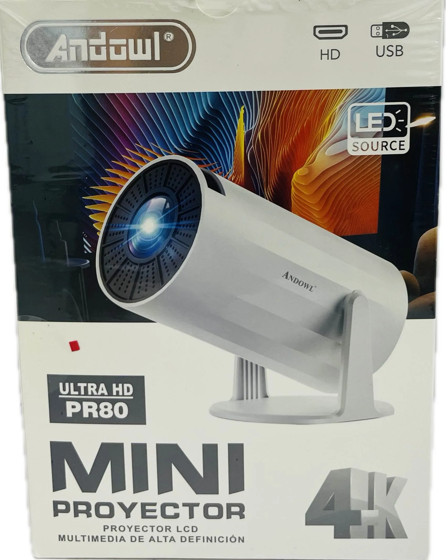 Andowl PR80 Ultra HD 4K Mini Projector