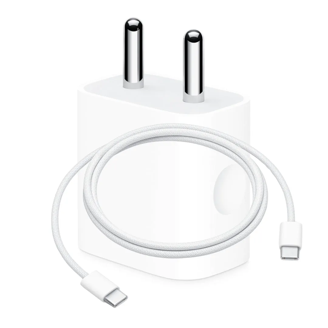 Apple 20W USB-C Charger For iPhone 16 Series (Adapter With Braided Cable)