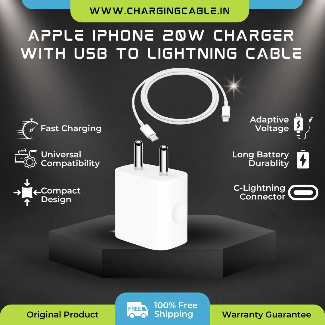 Apple iPhone 20W Usb Charger (Adapter With Cable)