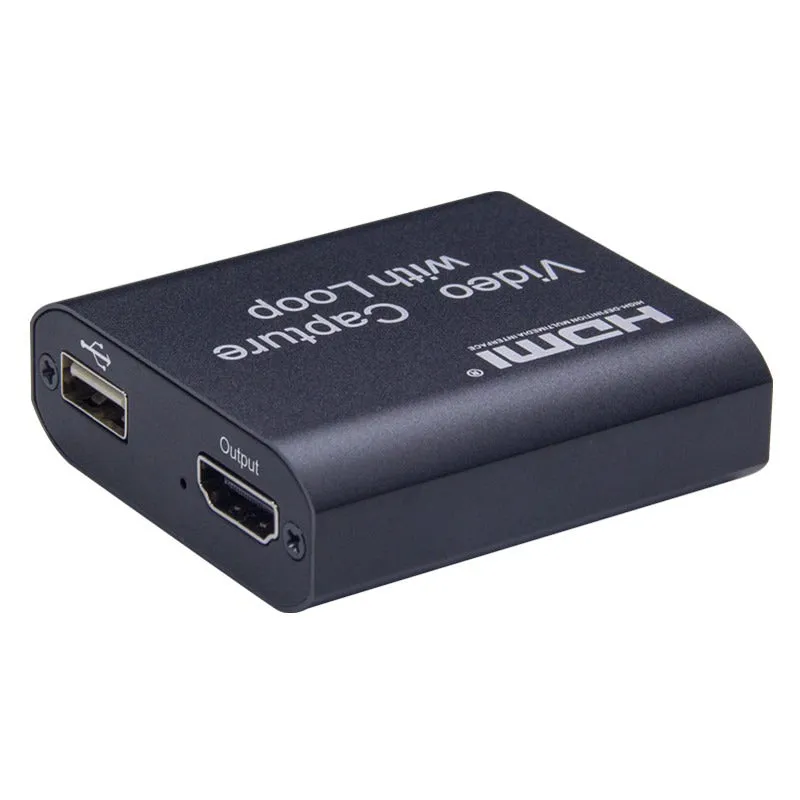ArgoX HDMI to USB 2.0 Video Capture with Loop   Audio, 4K in 1080p out, USB-A to Micro USB Cable, HDMI Loop Out, Support AWG26 HDMI, VLC/OBS/Amcap for Computer, Live Streaming, Windows, Android, macOS | HDVC3 HDVC4