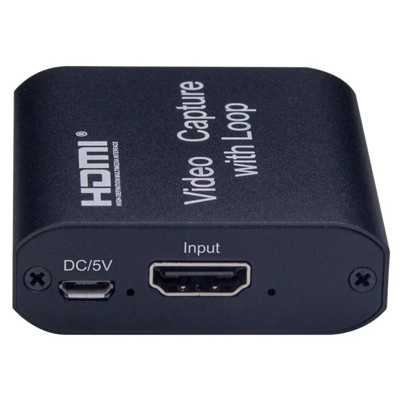 ArgoX HDMI to USB 2.0 Video Capture with Loop   Audio, 4K in 1080p out, USB-A to Micro USB Cable, HDMI Loop Out, Support AWG26 HDMI, VLC/OBS/Amcap for Computer, Live Streaming, Windows, Android, macOS | HDVC3 HDVC4