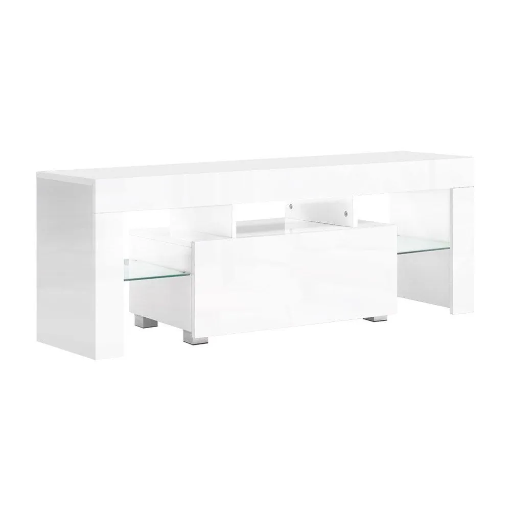 Artiss Entertainment Unit TV Cabinet LED 130cm White Elo