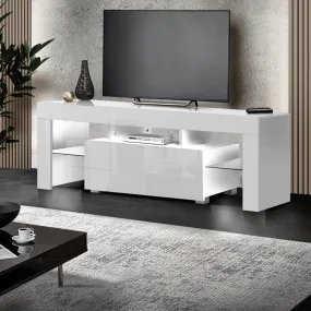 Artiss Entertainment Unit TV Cabinet LED 130cm White Elo