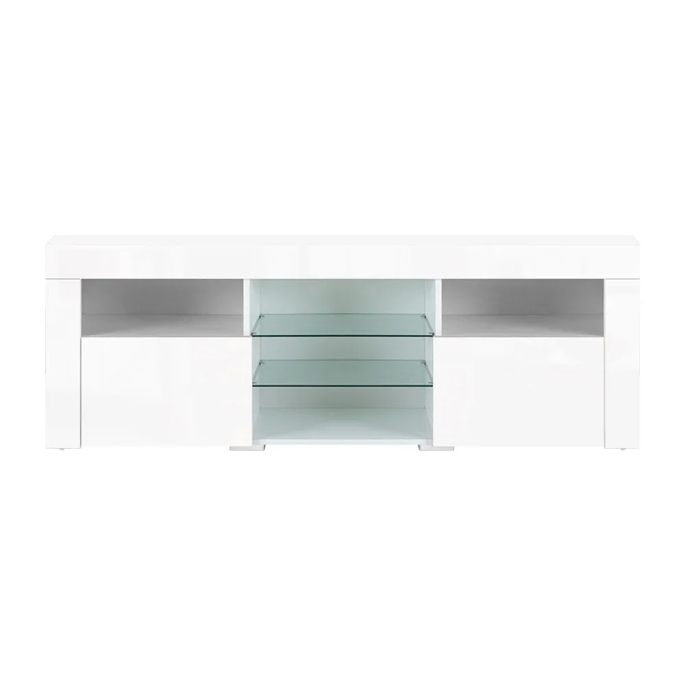 Artiss Entertainment Unit TV Cabinet LED 160cm White Bobi