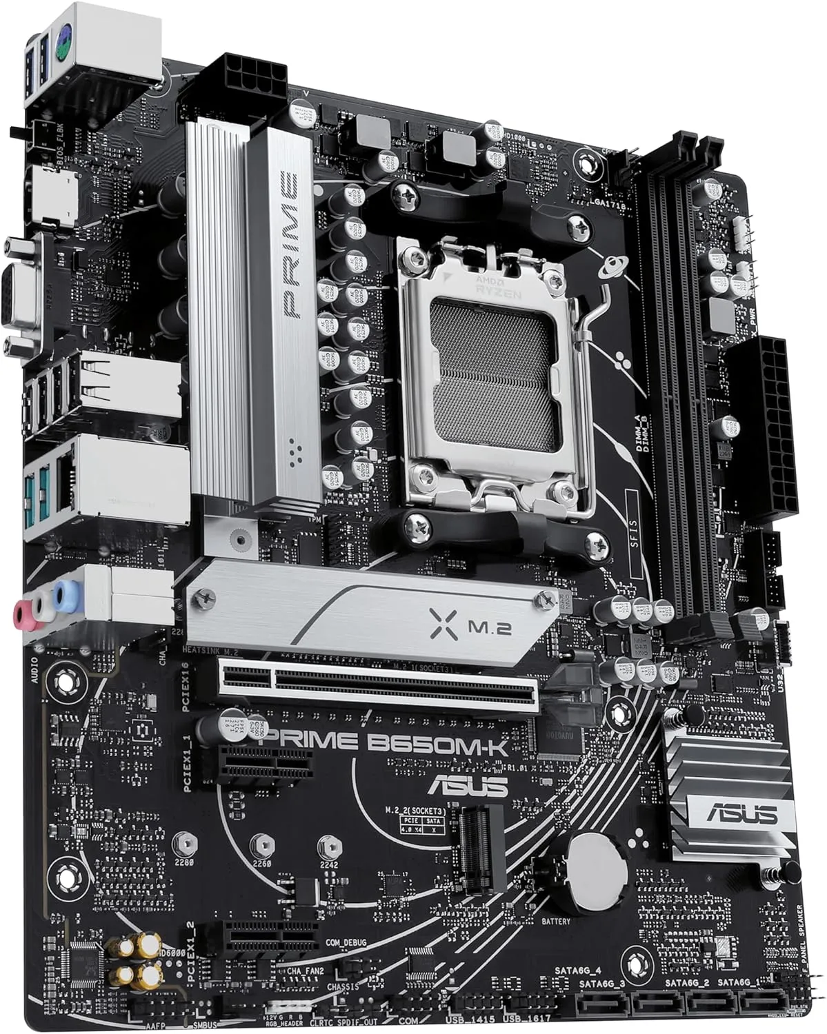 ASUS PRIME B650M-K Micro ATX (mATX) AMD Motherboard | AMD AM5 Socket