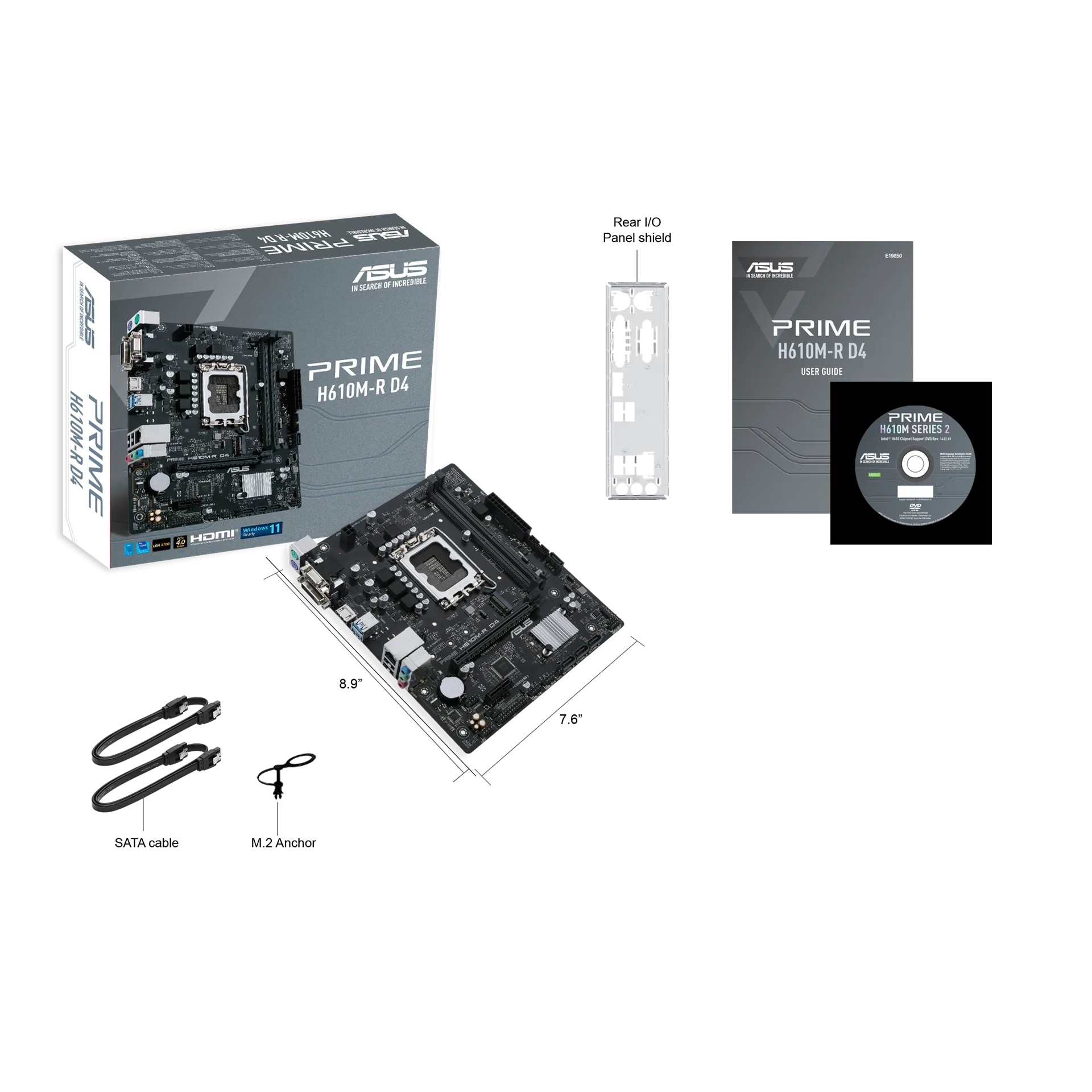 ASUS PRIME H610M-R D4 Micro ATX (mATX) Intel Motherboard | Intel LGA1700 Socket