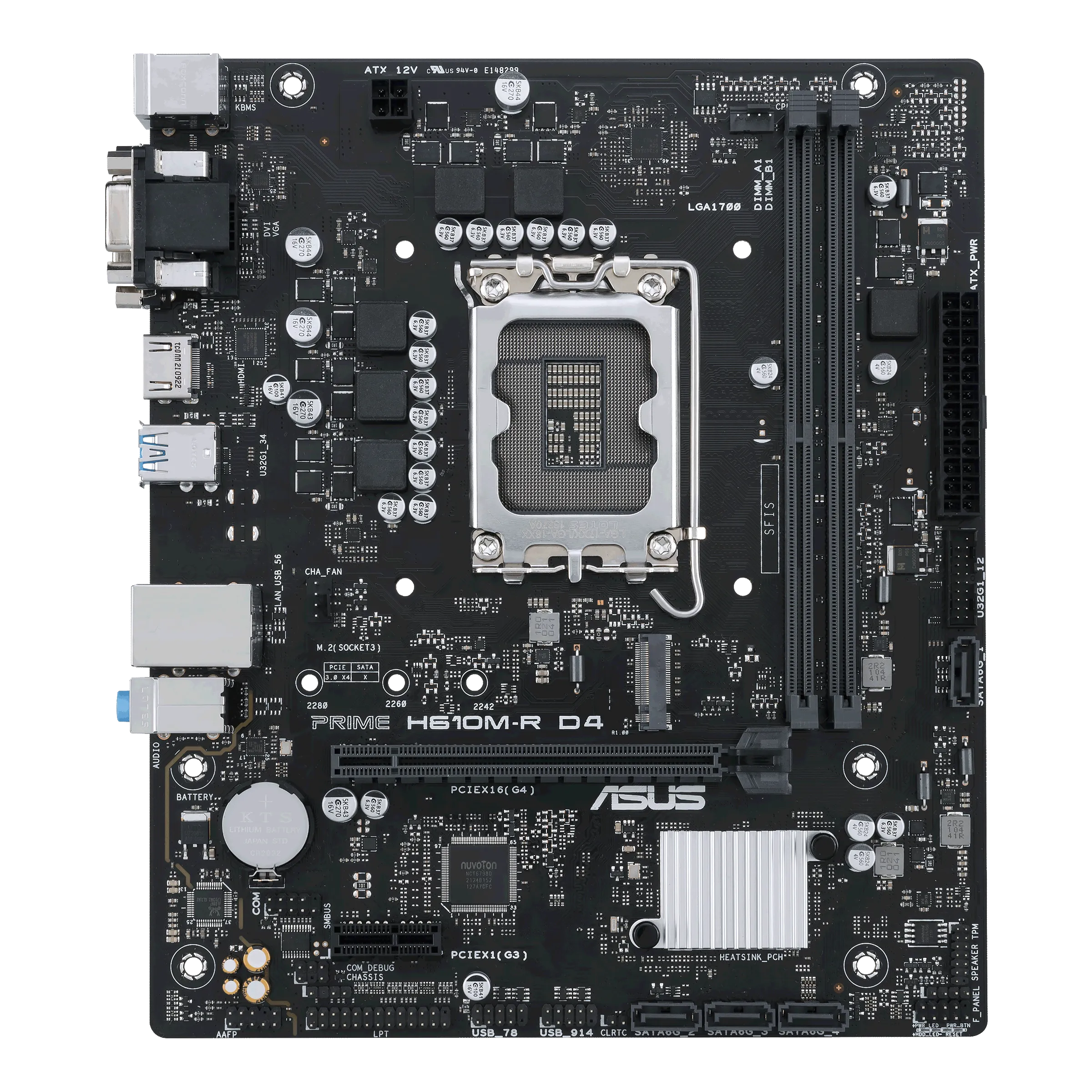 ASUS PRIME H610M-R D4 Micro ATX (mATX) Intel Motherboard | Intel LGA1700 Socket