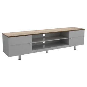 AVF Whitesands 1.9M TV Stand - Satin Grey & Wood | FS1900WSSG