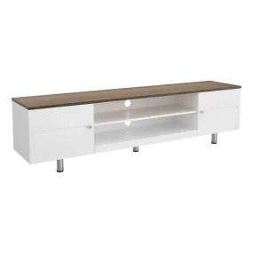 AVF Whitesands 1.9M TV Stand - Satin White | FS1900WSSW
