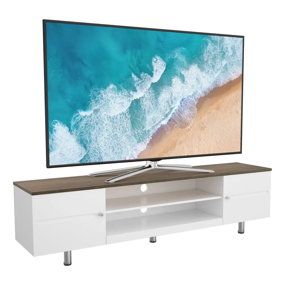 AVF Whitesands 1.9M TV Stand - Satin White | FS1900WSSW