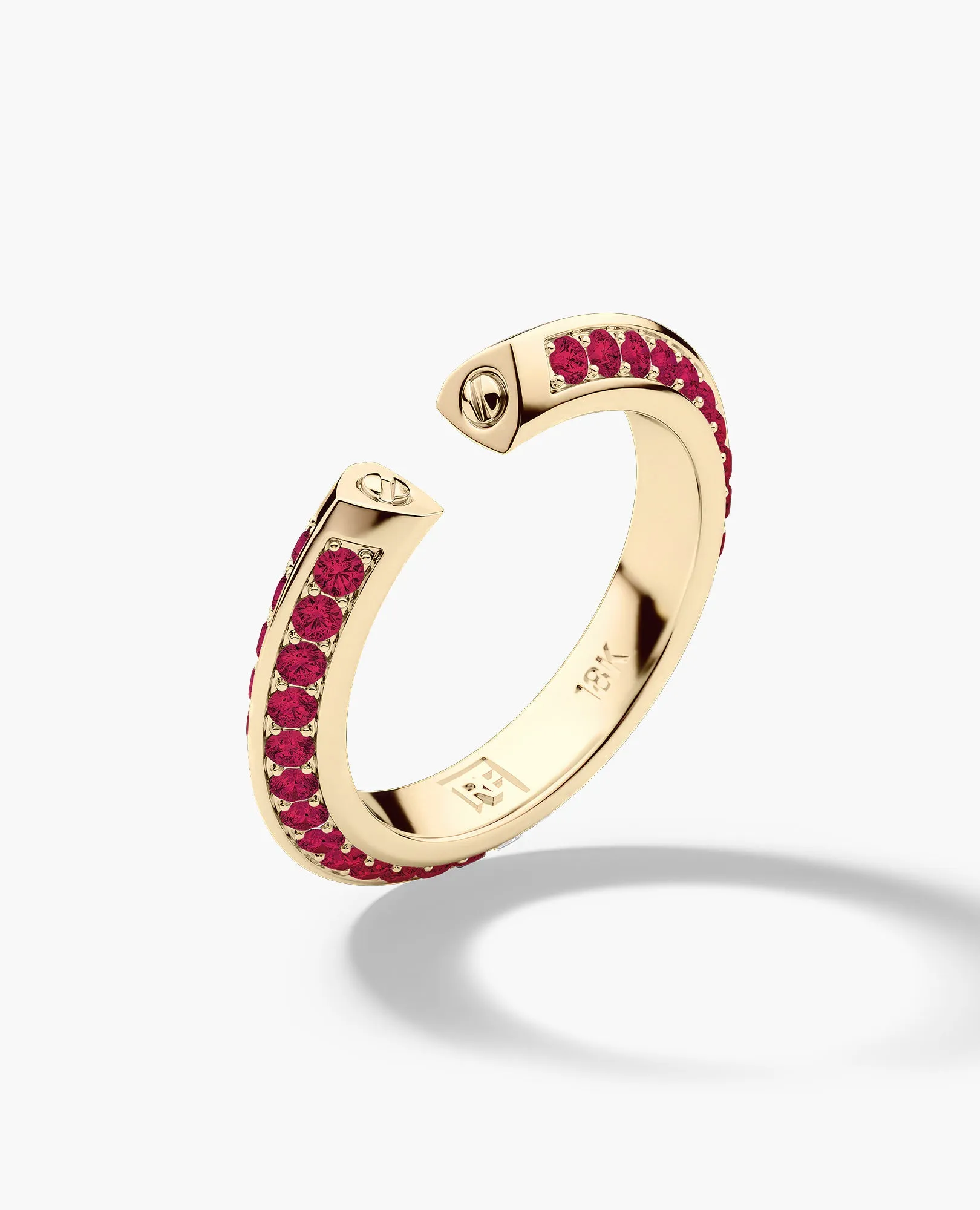 BASIN Gold Ring with 1.85ct Rubies