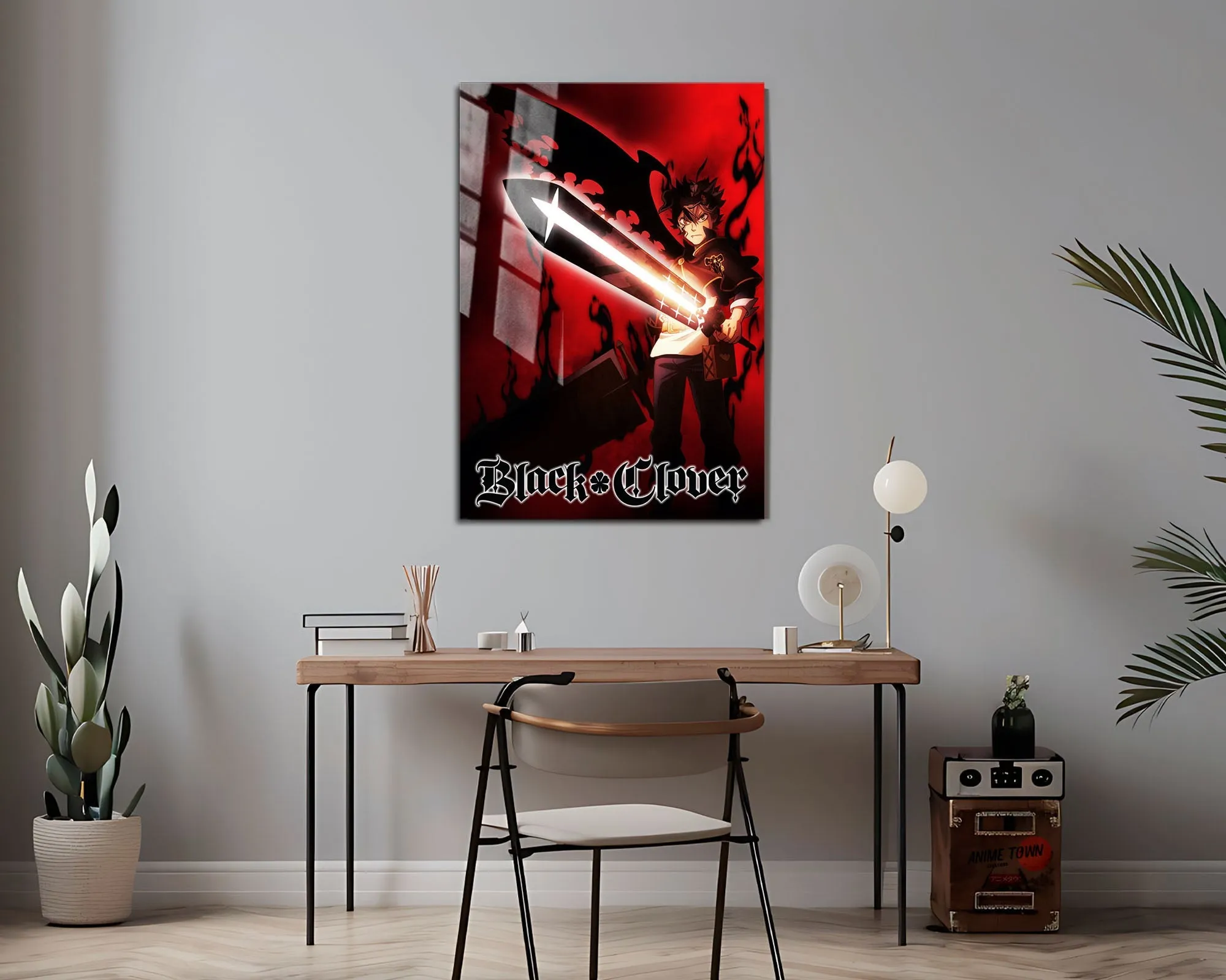 Black Clover Asta Red Metal Poster