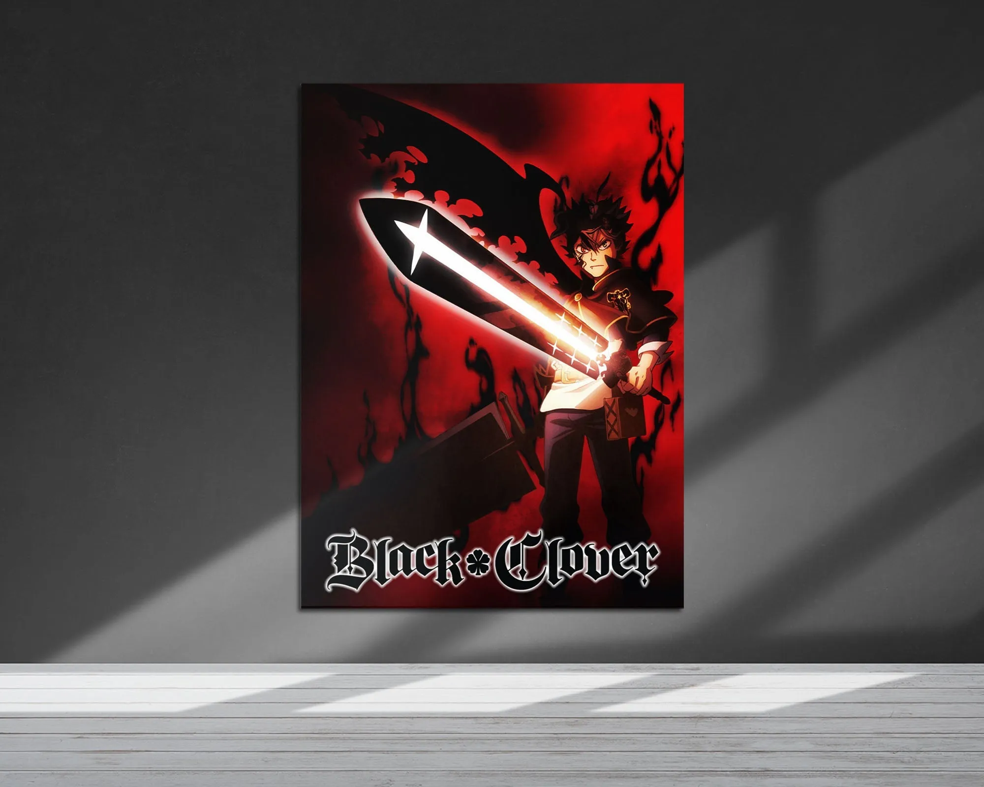 Black Clover Asta Red Metal Poster