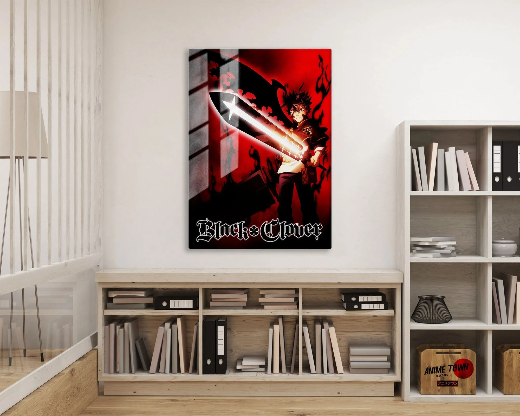 Black Clover Asta Red Metal Poster