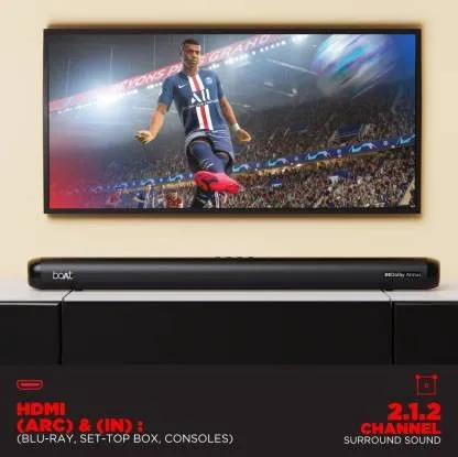 boAt Aavante Bar 4000DA | Powerful 200W Home Theatre Sound, 2.1.2 Channel, Dolby Atmos 3D Technology, Sleek & Minimal Design
