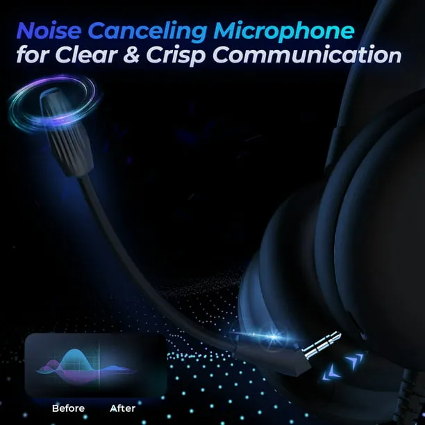 BOLT AXTION Gaming Headset with Microphone 7.1 Surround Sound Detachable Noise Canceling Mic