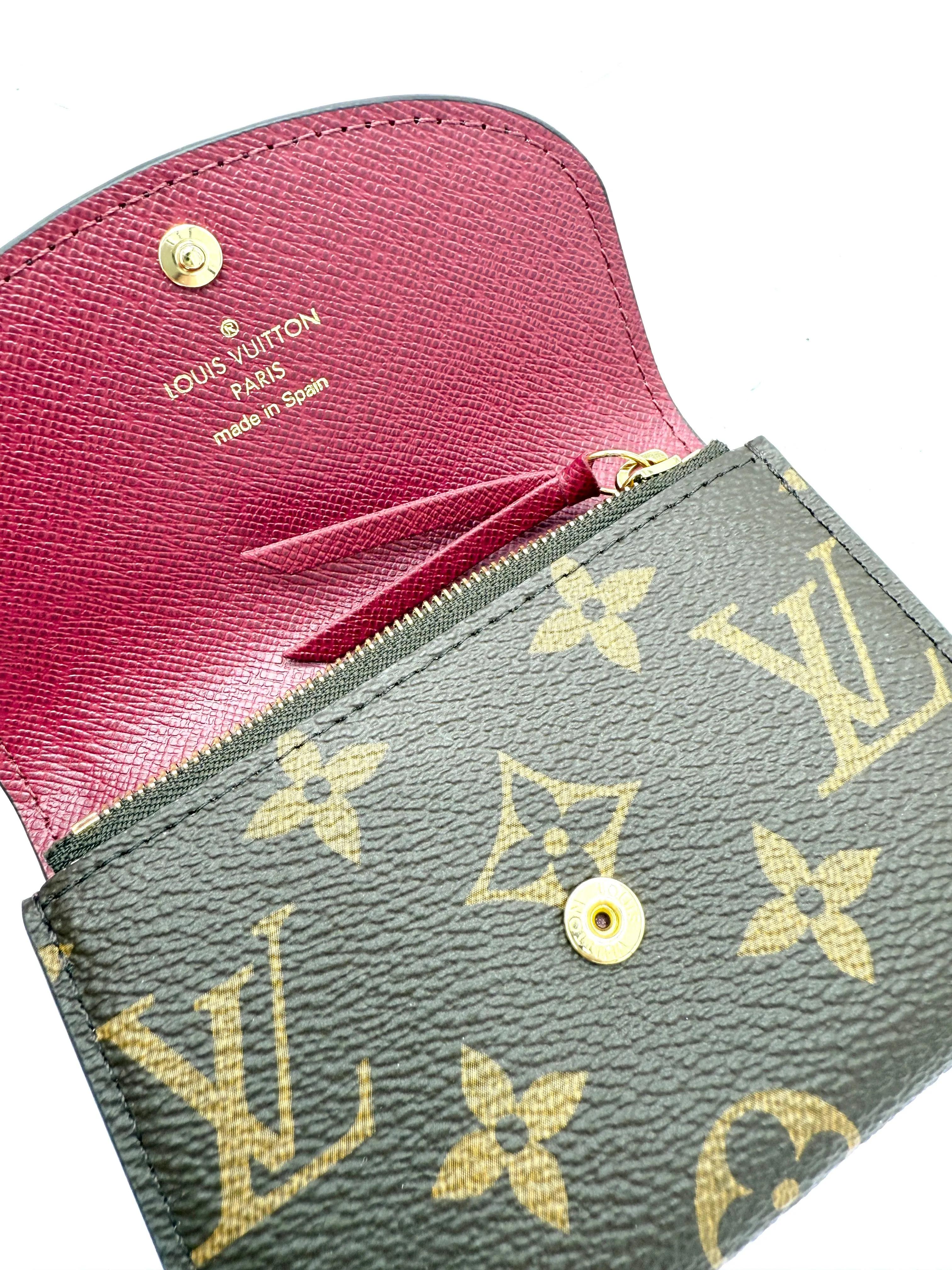 Burgundy Monogram Rosalie Compact Wallet