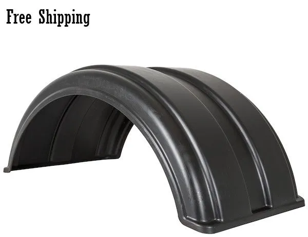 Buyers Full Radius Poly Fender Kit 16.5" with Mounting Brackets