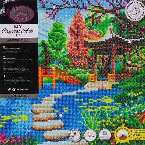 CAK-A147M: "Gardens of Fuji" 30x30cm Crystal Art Kit