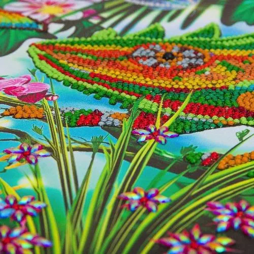 CAK-A160L: "Chameleon Jungle" 40x50cm Crystal Art Kit