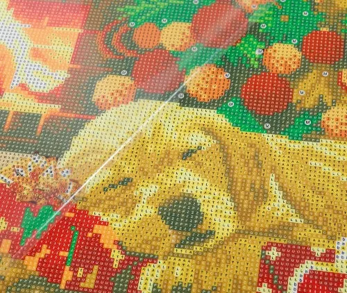 CAK-A166M: Sleeping Labrador Pup Crystal Art 30*30cm Canvas