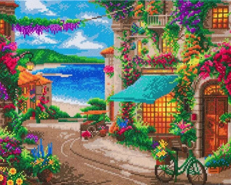 CAK-TK6L: "Italian Café"" 40x50cm Crystal Art Kit  THOMAS KINKADE"