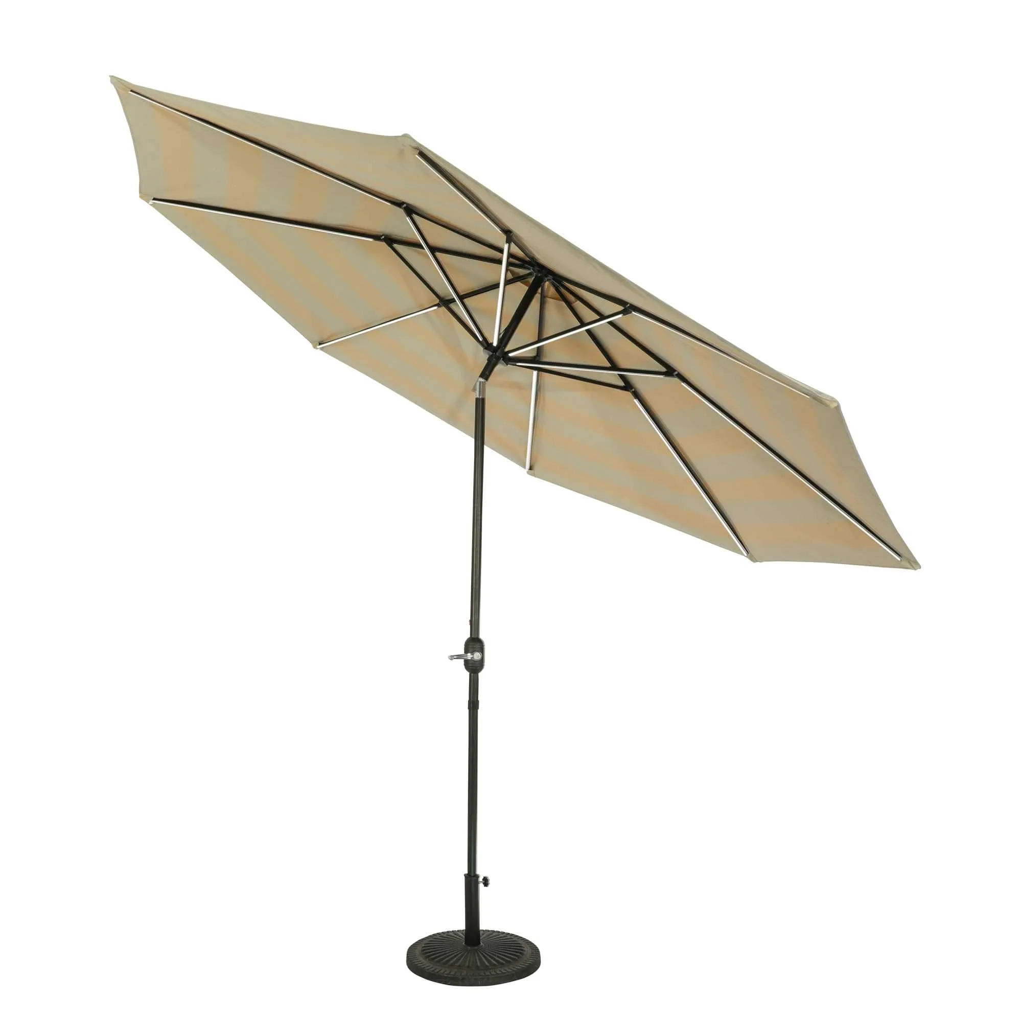 Calypso Fiesta 11-ft Octagonal Market Umbrella with Solar LED Lights - Breez-Tex