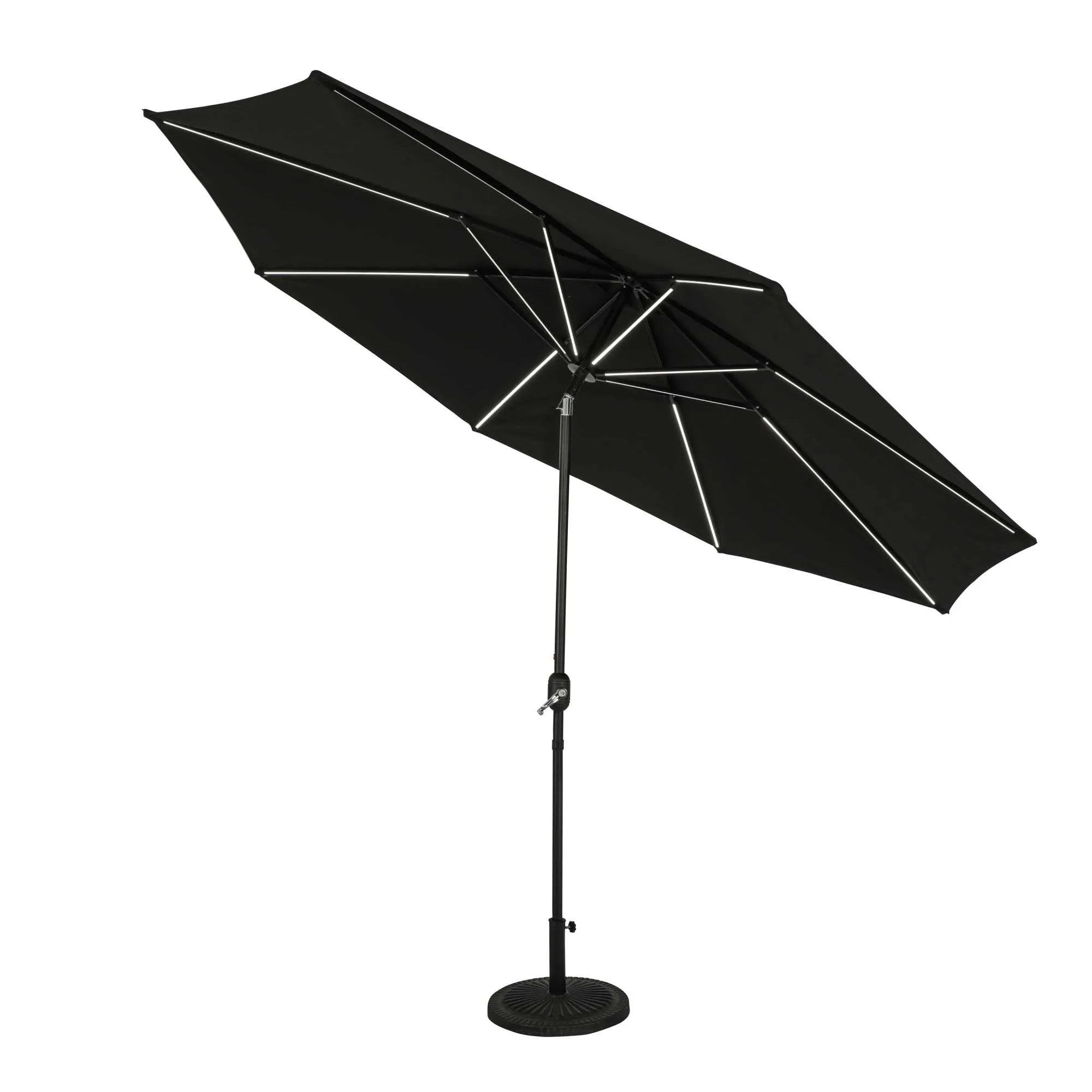 Calypso Fiesta 11-ft Octagonal Market Umbrella with Solar LED Lights - Breez-Tex