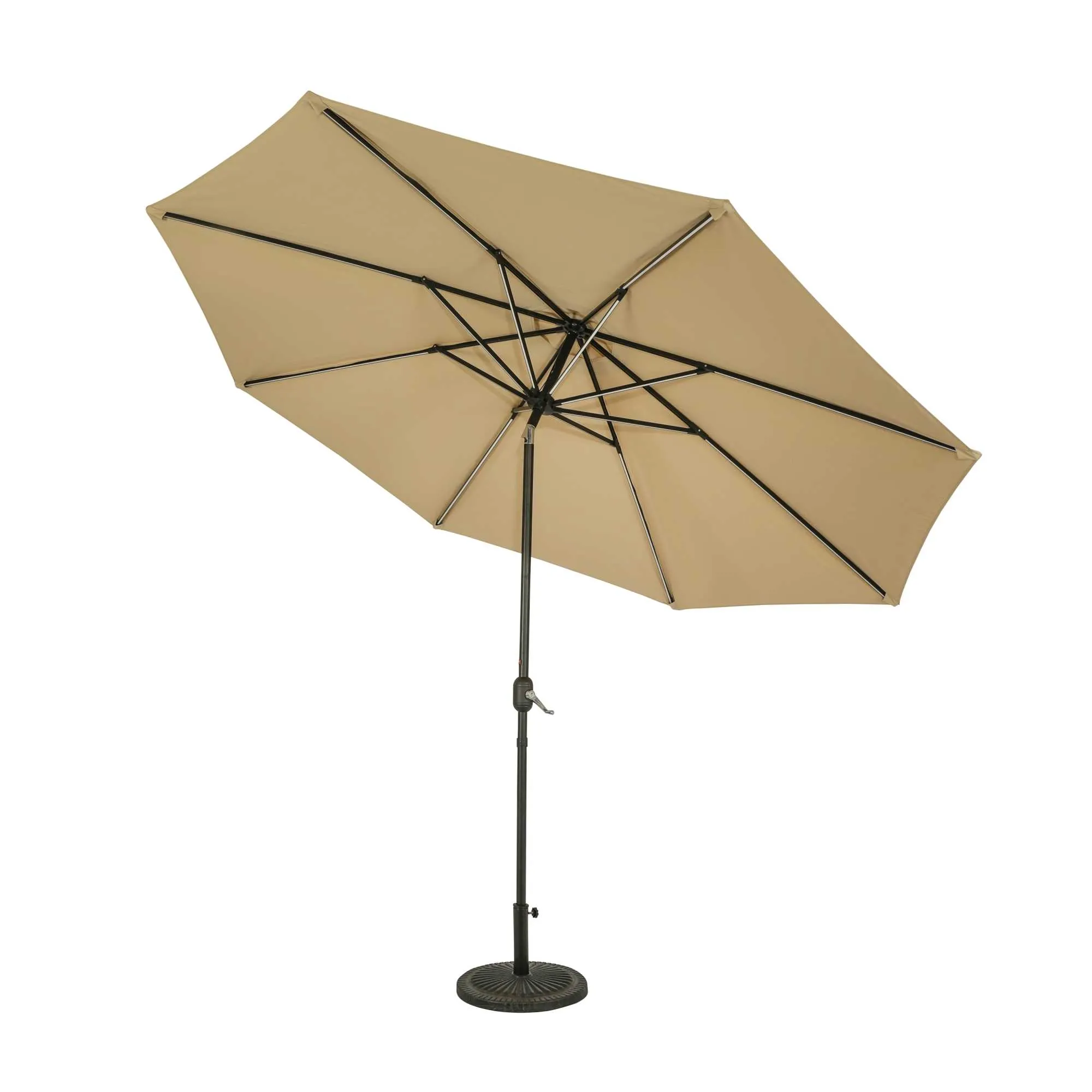 Calypso Fiesta 11-ft Octagonal Market Umbrella with Solar LED Lights - Breez-Tex