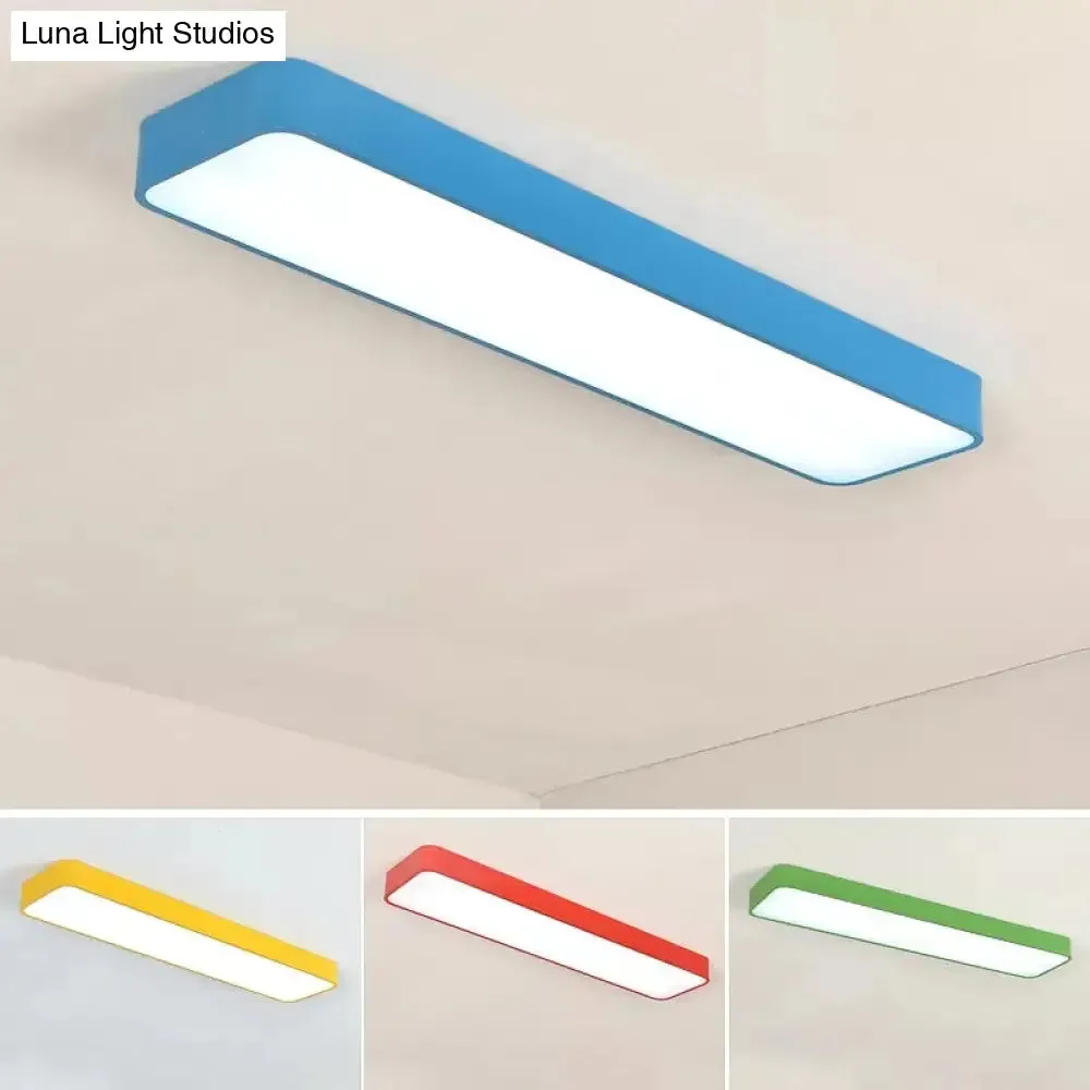 Candy Colored LED Ceiling Lamp for Baby and Kids' Bedroom - Acrylic Linear Mount