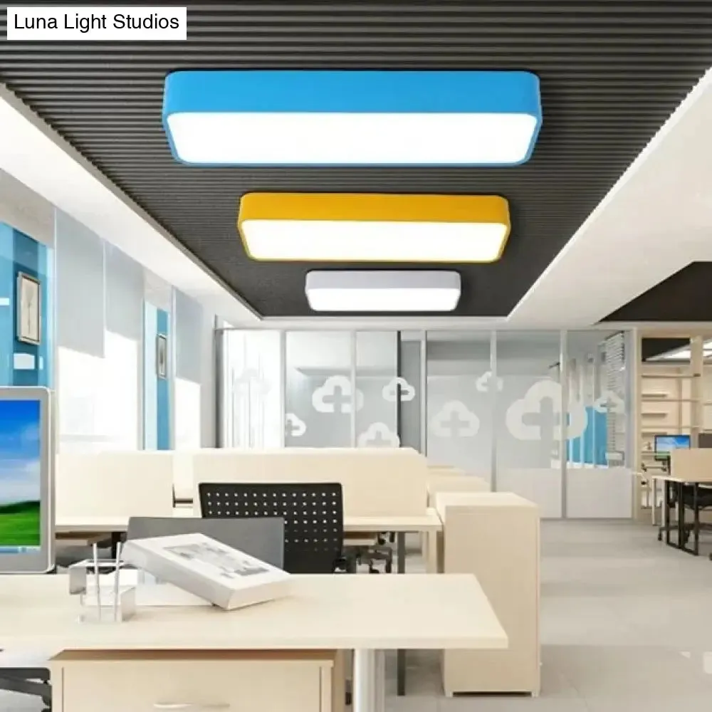Candy Colored LED Ceiling Lamp for Baby and Kids' Bedroom - Acrylic Linear Mount