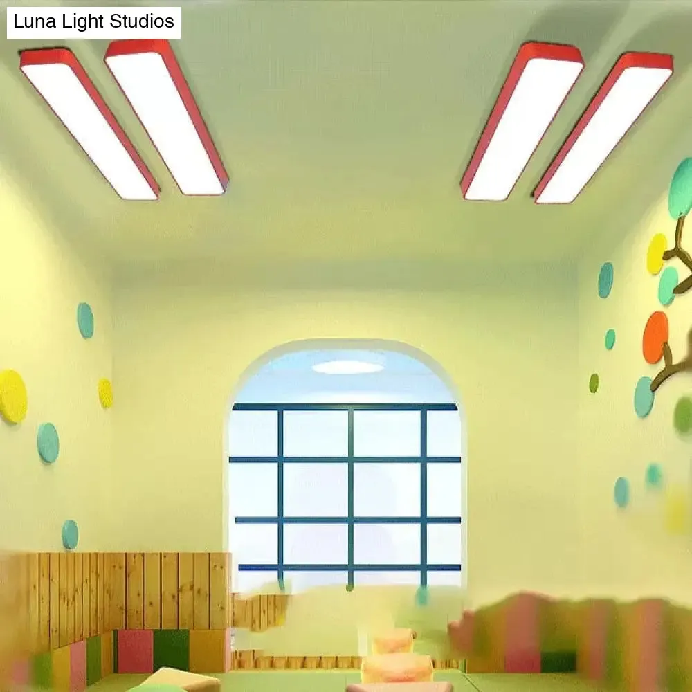 Candy Colored LED Ceiling Lamp for Baby and Kids' Bedroom - Acrylic Linear Mount